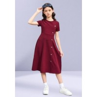 Kız Çocuk Bordo Elbise