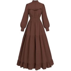 Uzun tesettür kahve rengi elbise Uzun tesettür kahve rengi elbise