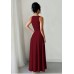 BORDO UZUN ELBİSE
